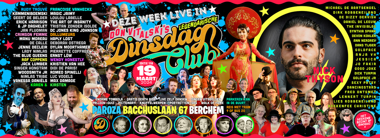 Affiche Dinsdagclub 19 Maart 2024